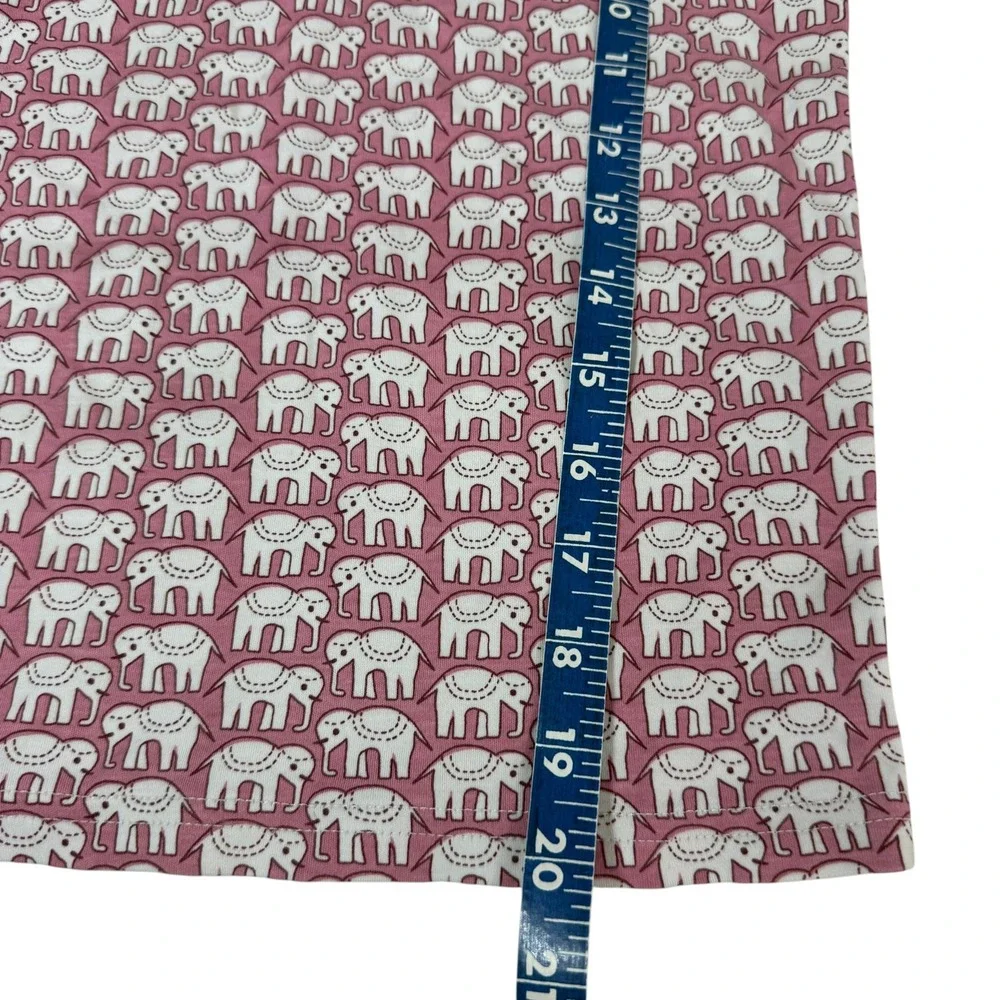 Roller Rabbit Elephant Pajama Set Kids Size 12 Pink Pima Cotton Made Peru PJ